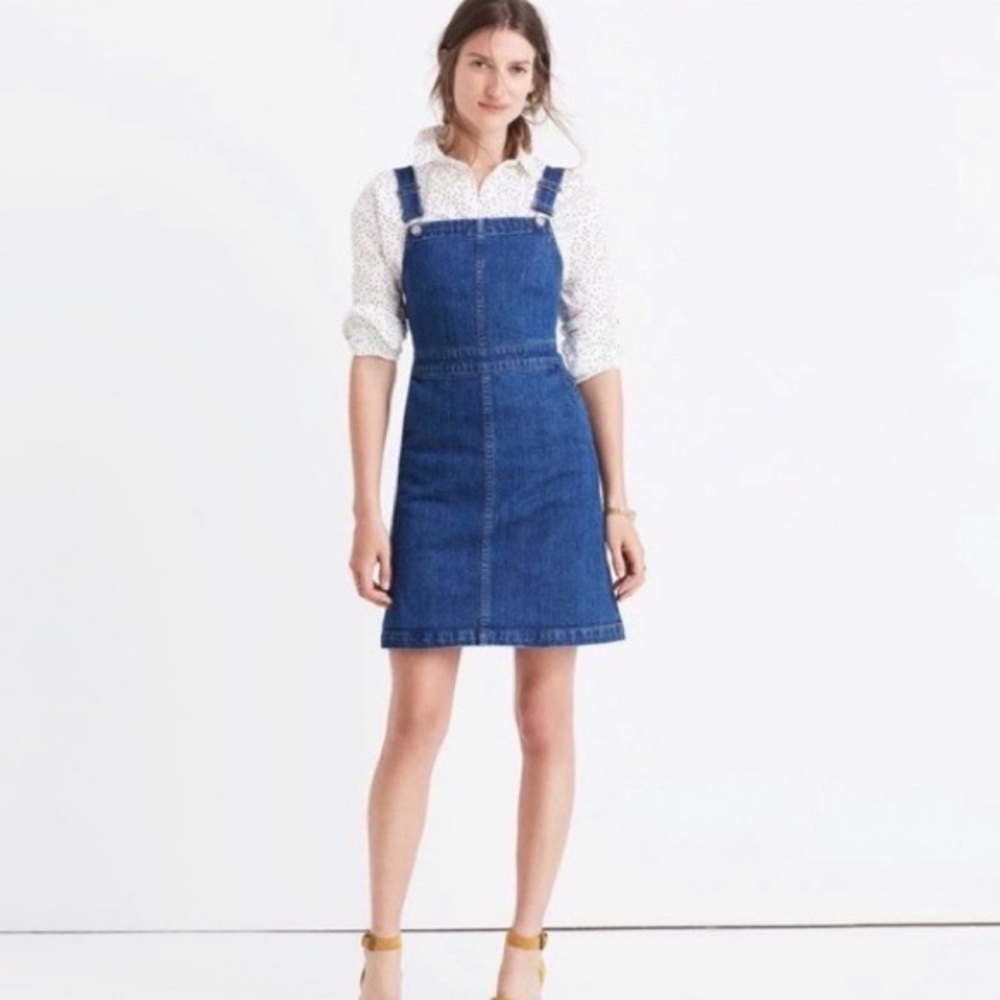 ☀️ Madewell mini overall denim dress ☀️